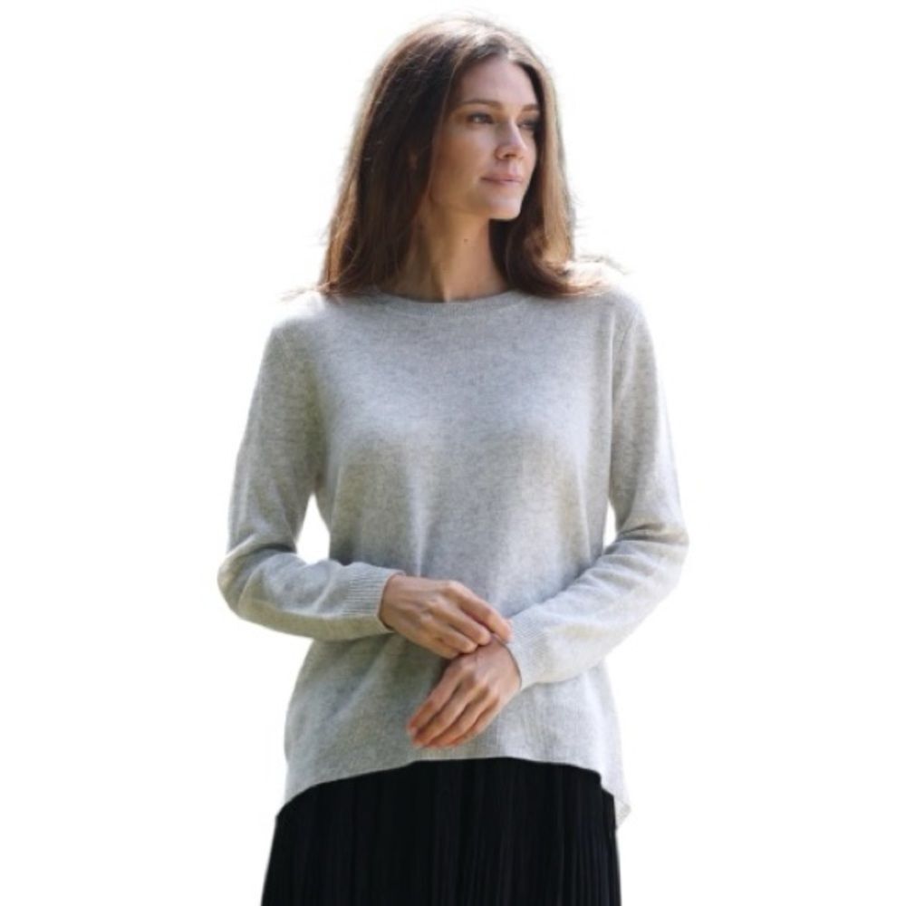 Oat Cashmere Women's Heather Nimbus  Crew Neck Sweater Size M